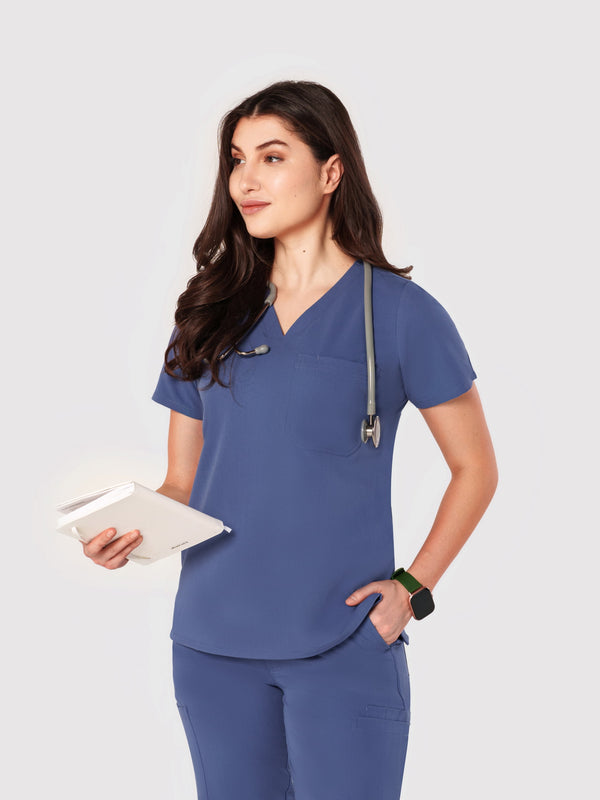 Seam Two-Pocket Scrub Top