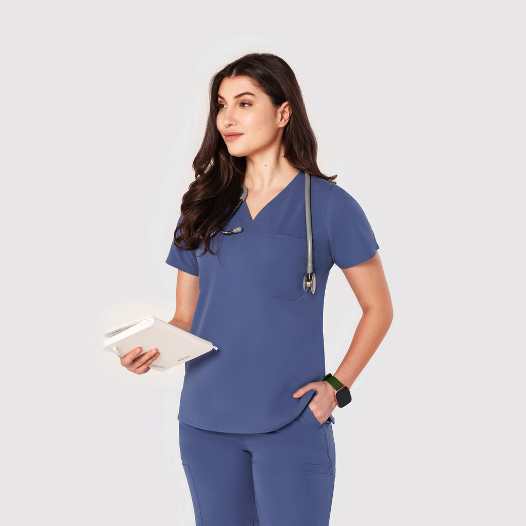 Seam Two-Pocket Scrub Top