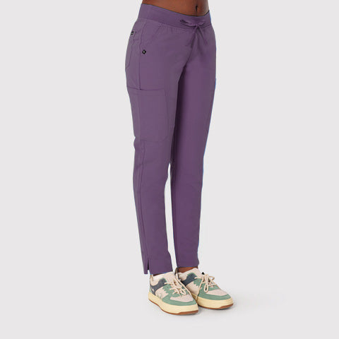 Sleek Eight-Pocket Slim Scrub Pant