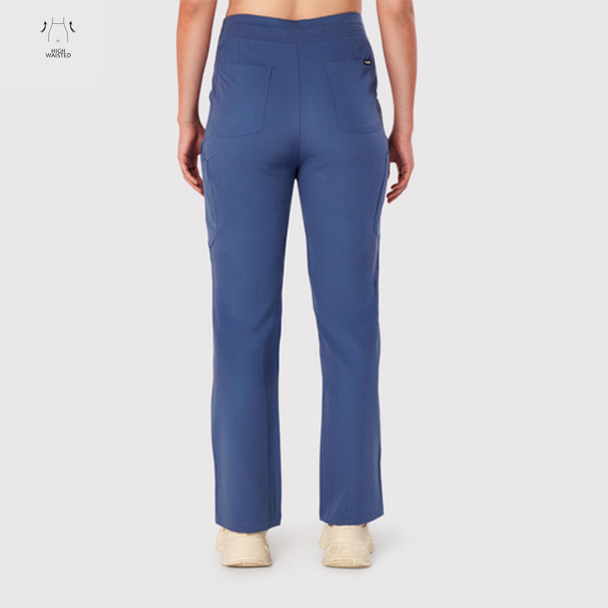 High Waisted Rise Ten-Pocket Cargo Scrub Pant