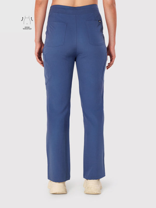High Waisted Rise Ten-Pocket Cargo Scrub Pant