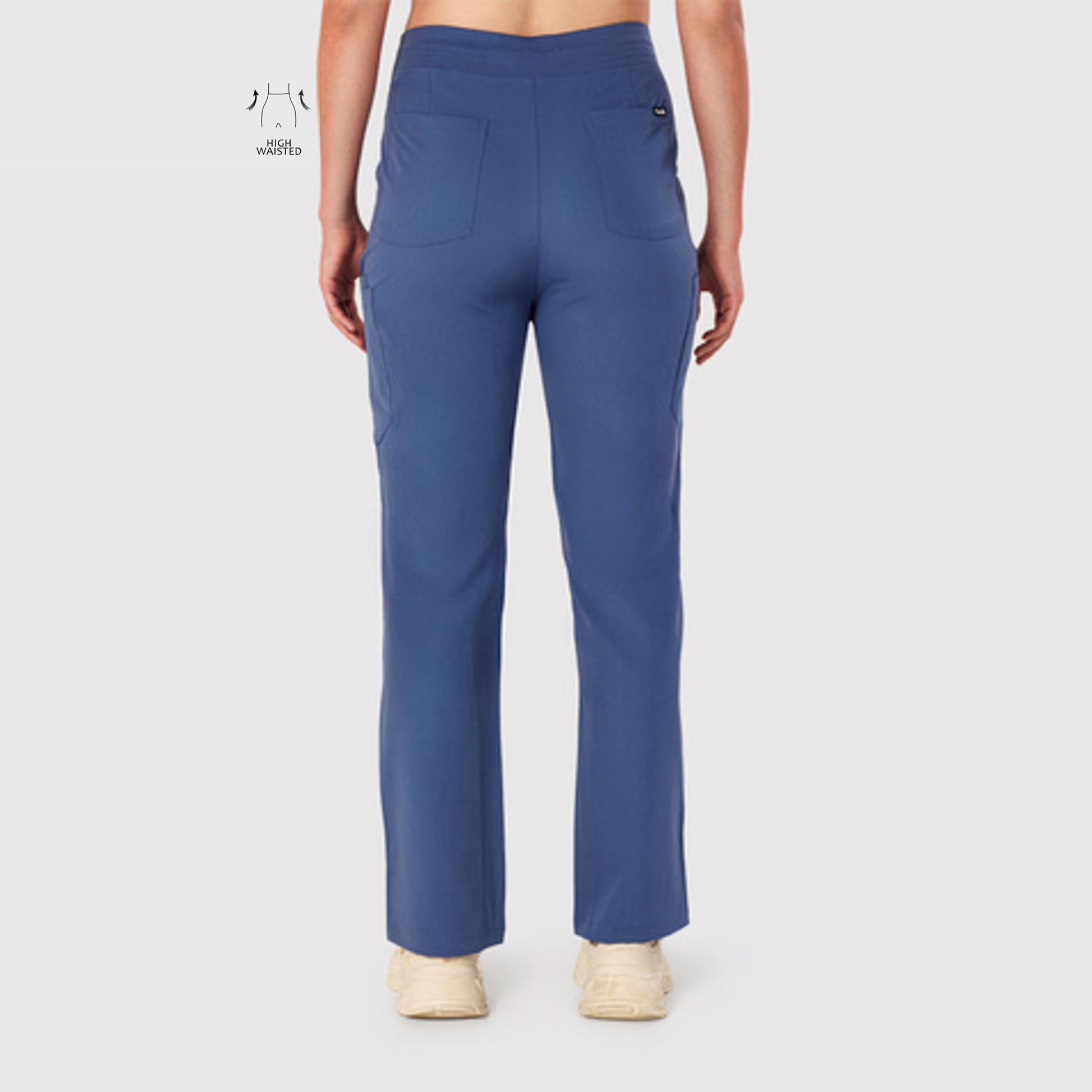 High Waisted Rise Ten-Pocket Cargo Scrub Pant