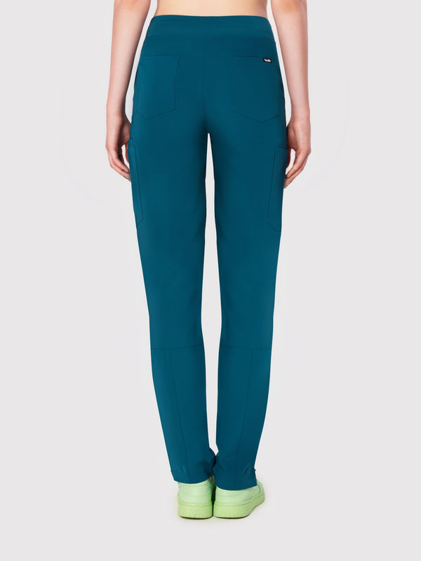 Sleek Eight-Pocket Slim Scrub Pant