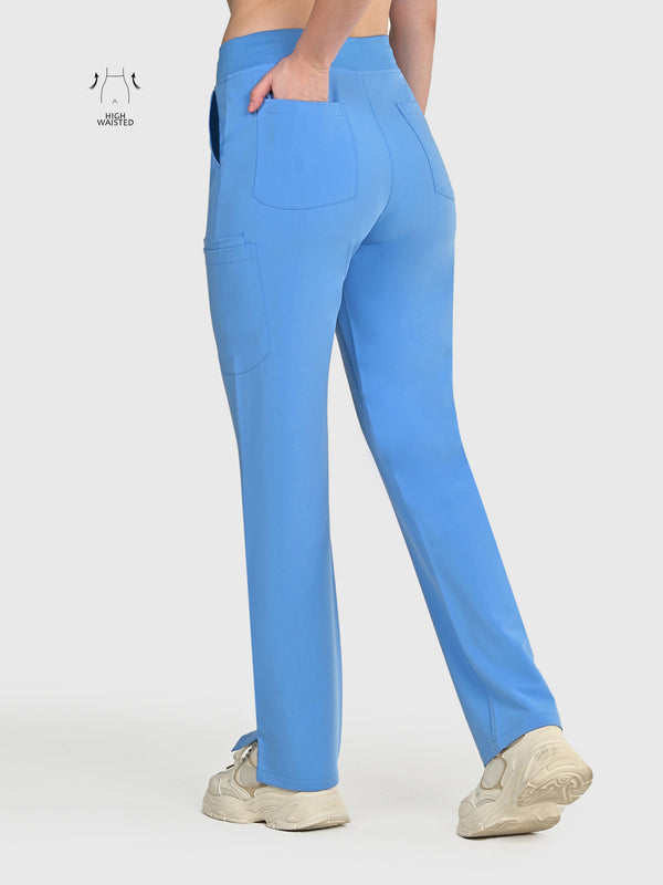 High Waisted Rise Ten-Pocket Cargo Scrub Pant