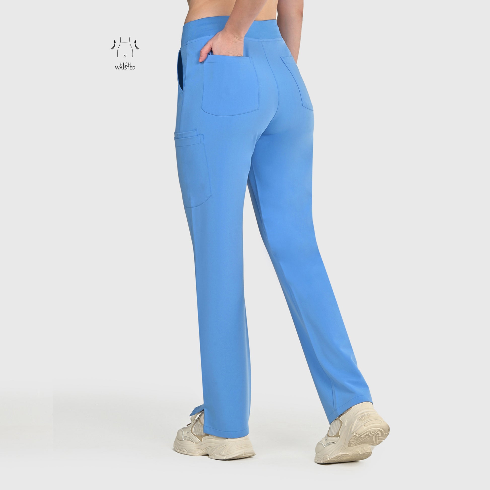 High Waisted Rise Ten-Pocket Cargo Scrub Pant