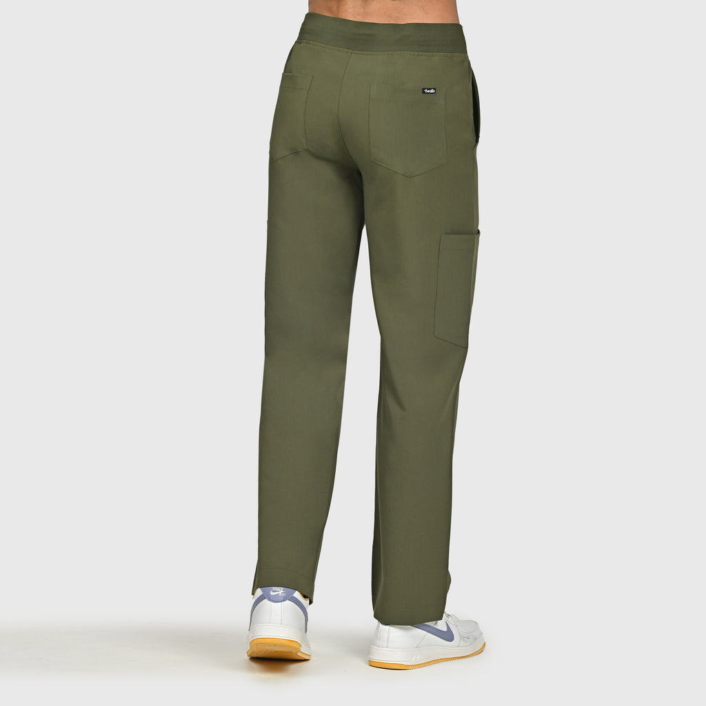 Grid Eight-Pocket Cargo Scrub Pant