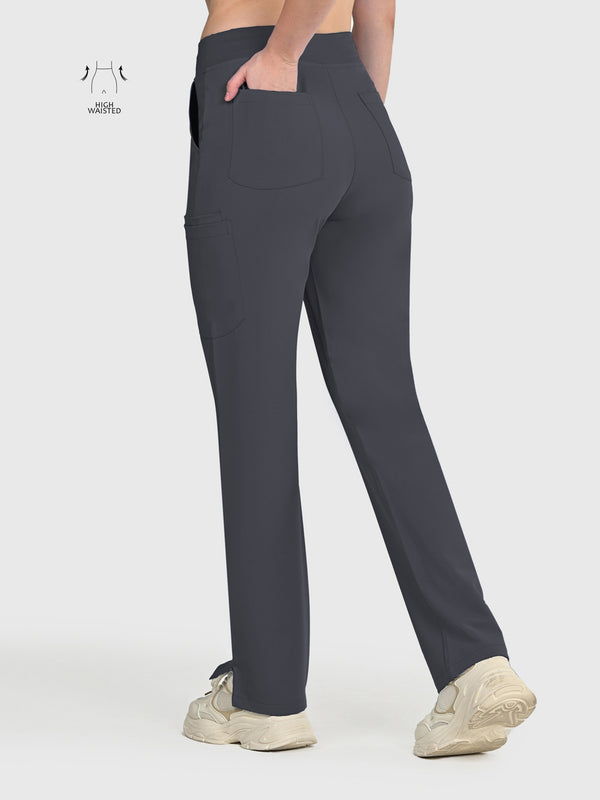 High Waisted Rise Ten-Pocket Cargo Scrub Pant