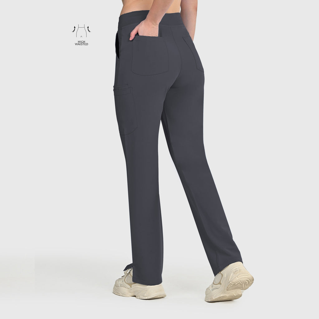 High Waisted Rise Ten-Pocket Cargo Scrub Pant