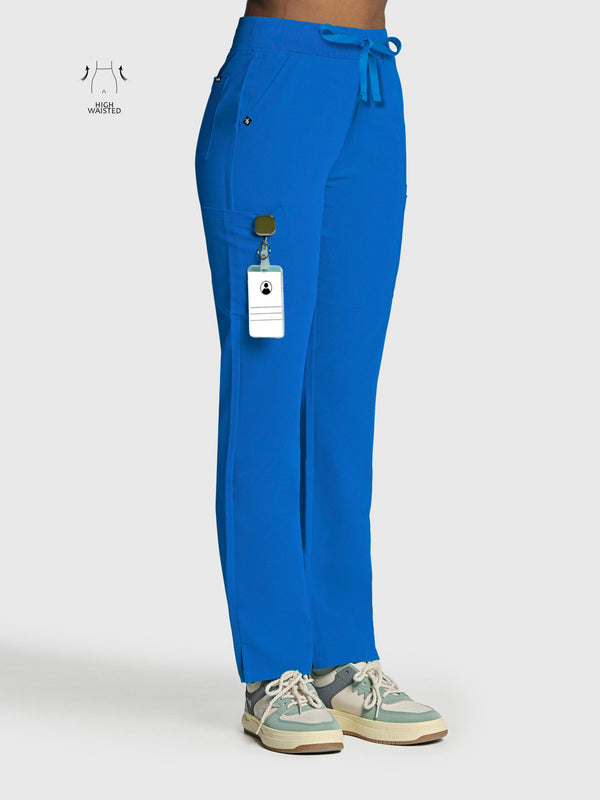 High Waisted Rise Ten-Pocket Cargo Scrub Pant