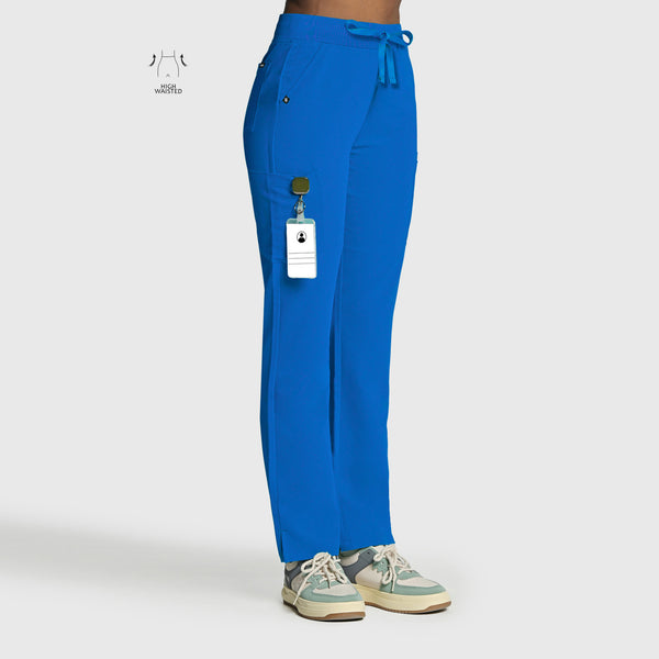 High Waisted Rise Ten-Pocket Cargo Scrub Pant