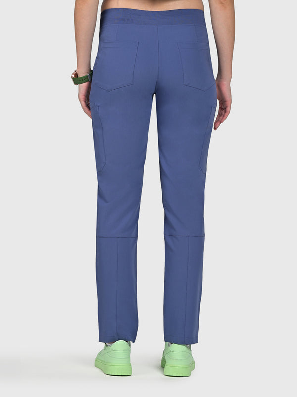 Sleek Eight-Pocket Slim Scrub Pant