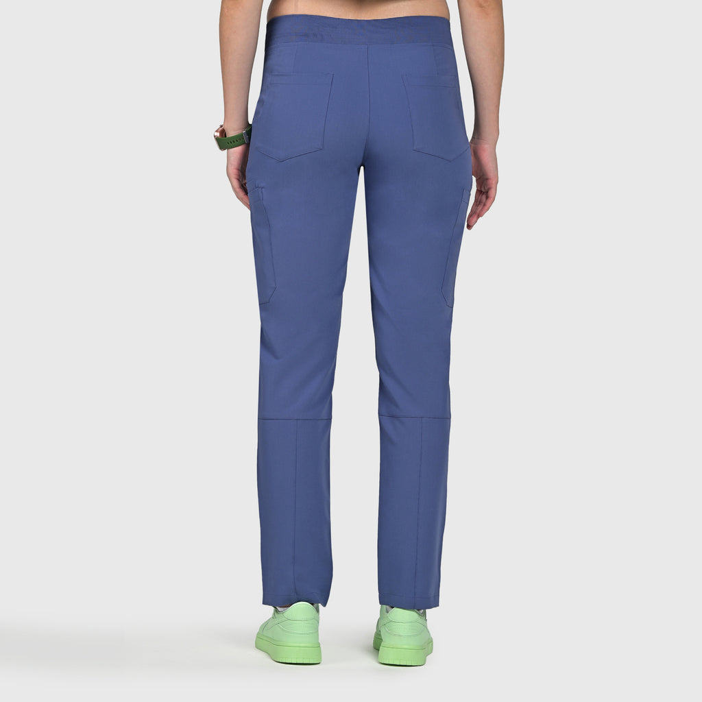 Sleek Eight-Pocket Slim Scrub Pant