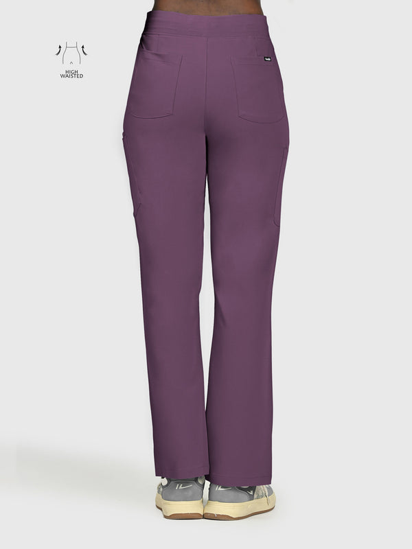 High Waisted Rise Ten-Pocket Cargo Scrub Pant