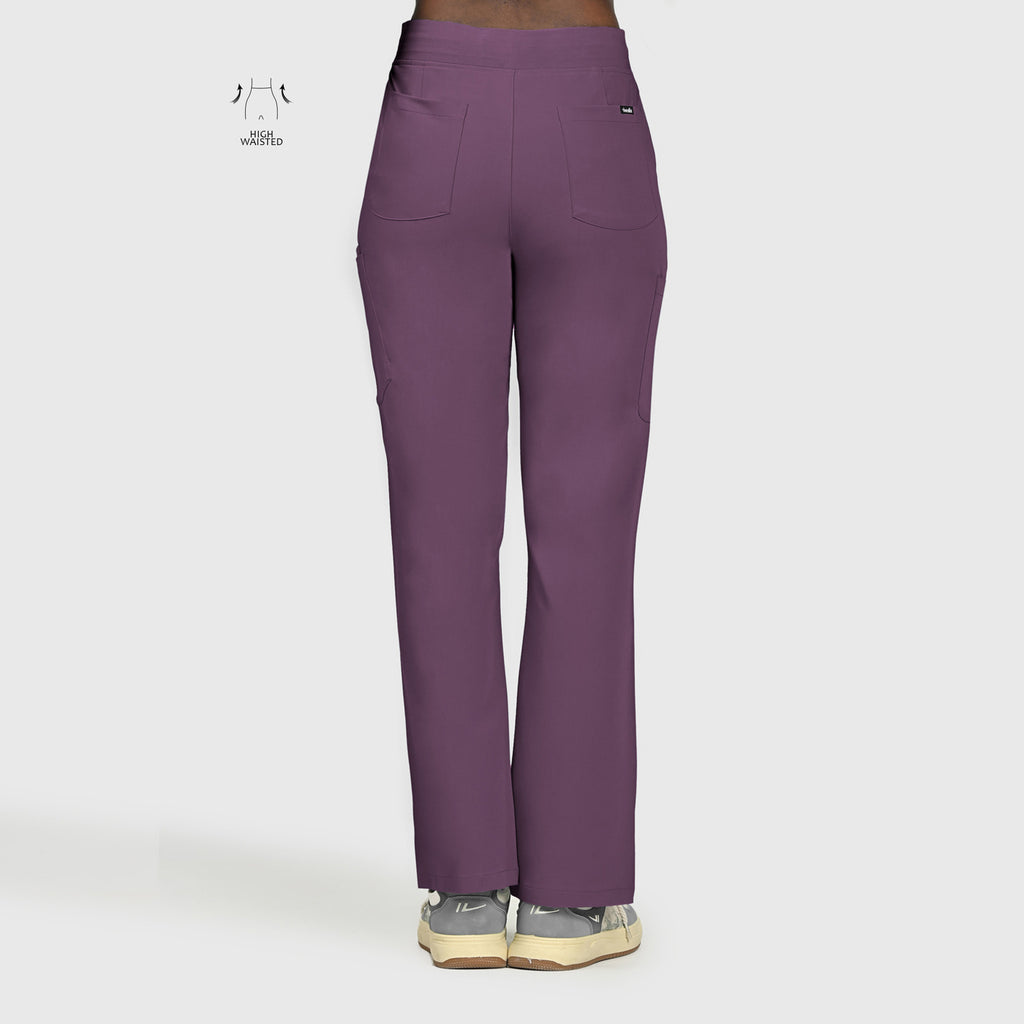 High Waisted Rise Ten-Pocket Cargo Scrub Pant