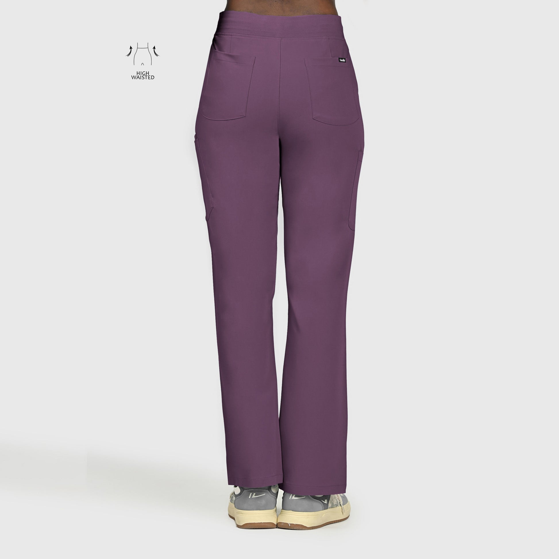 High Waisted Rise Ten-Pocket Cargo Scrub Pant
