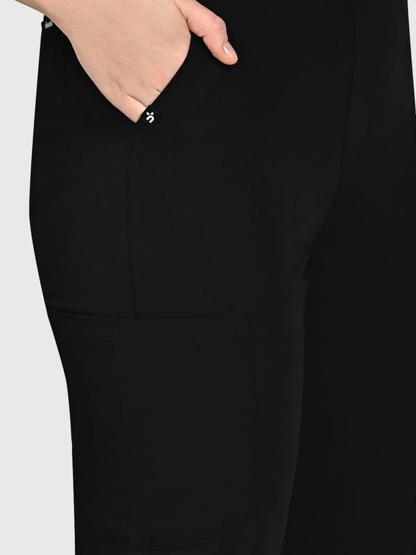 High Waisted Rise Ten-Pocket Cargo Scrub Pant