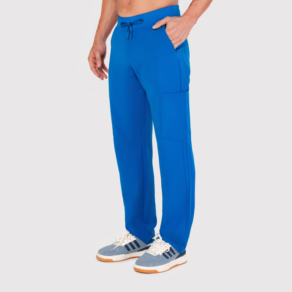 Grid Eight-Pocket Cargo Scrub Pant