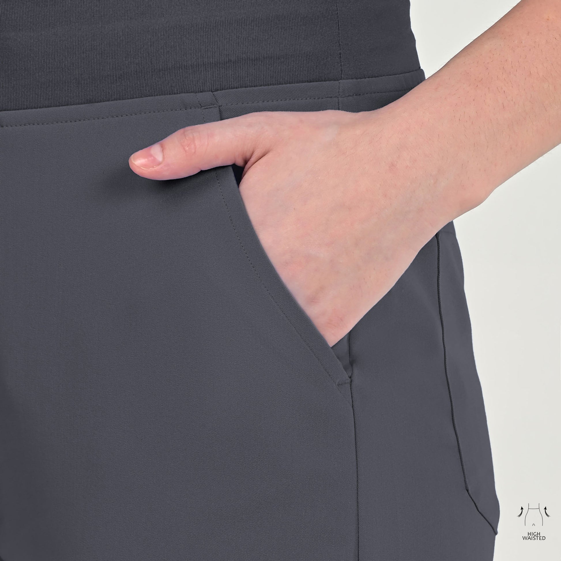 High Waisted Rise Ten-Pocket Cargo Scrub Pant