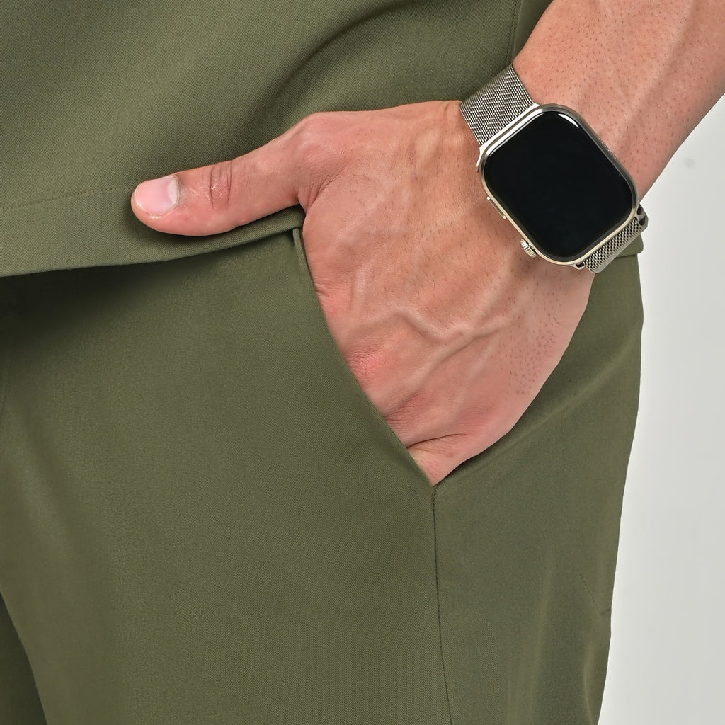 Grid Eight-Pocket Cargo Scrub Pant
