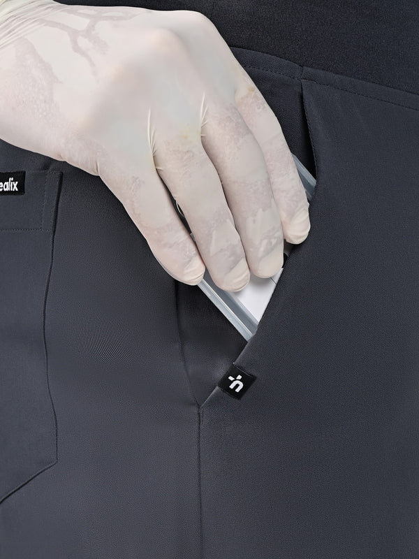 Grid Eight-Pocket Cargo Scrub Pant