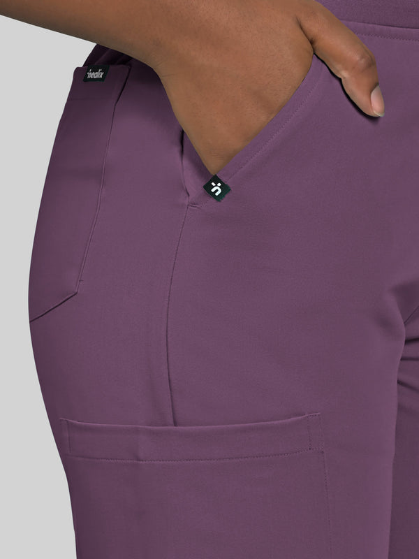 High Waisted Rise Ten-Pocket Cargo Scrub Pant