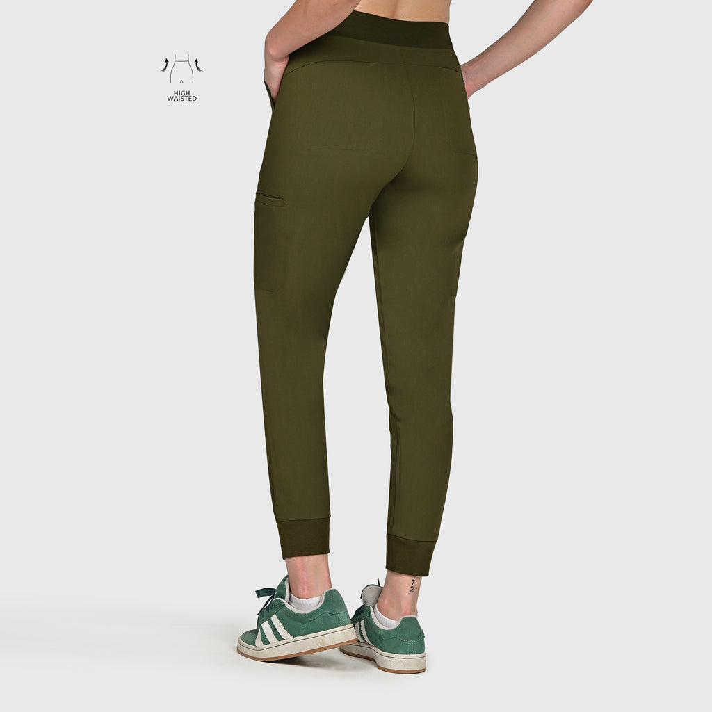 High Waisted Flex Nine-Pocket Jogger Scrub Pant