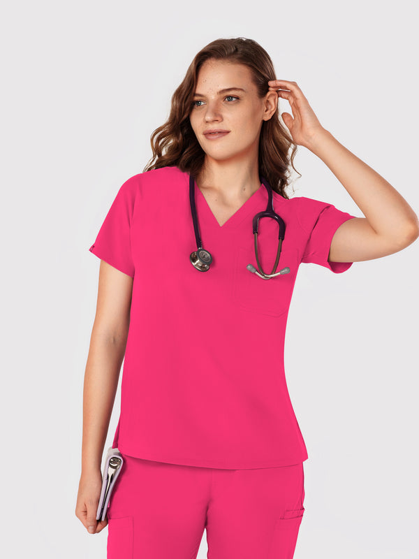 Seam Two-Pocket Scrub Top