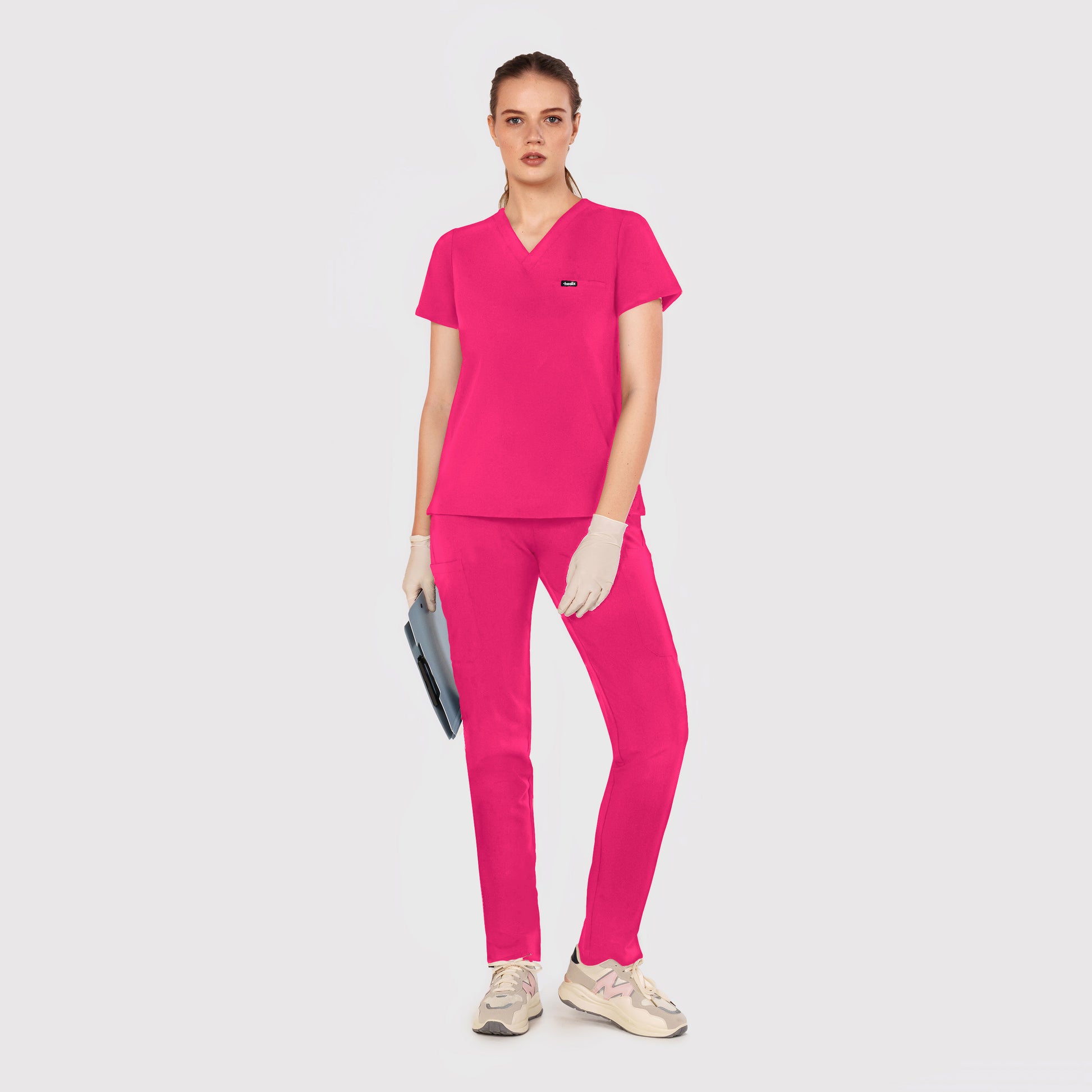 Sleek Eight-Pocket Slim Scrub Pant