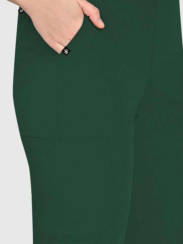 High Waisted Rise Ten-Pocket Cargo Scrub Pant