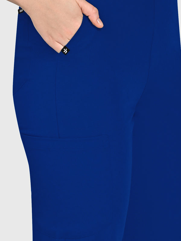 High Waisted Rise Ten-Pocket Cargo Scrub Pant
