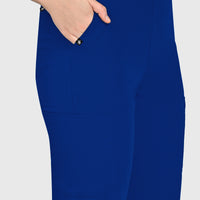 High Waisted Rise Ten-Pocket Cargo Scrub Pant