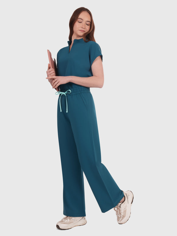 Elan High Waisted Wide-Leg Scrub Pant