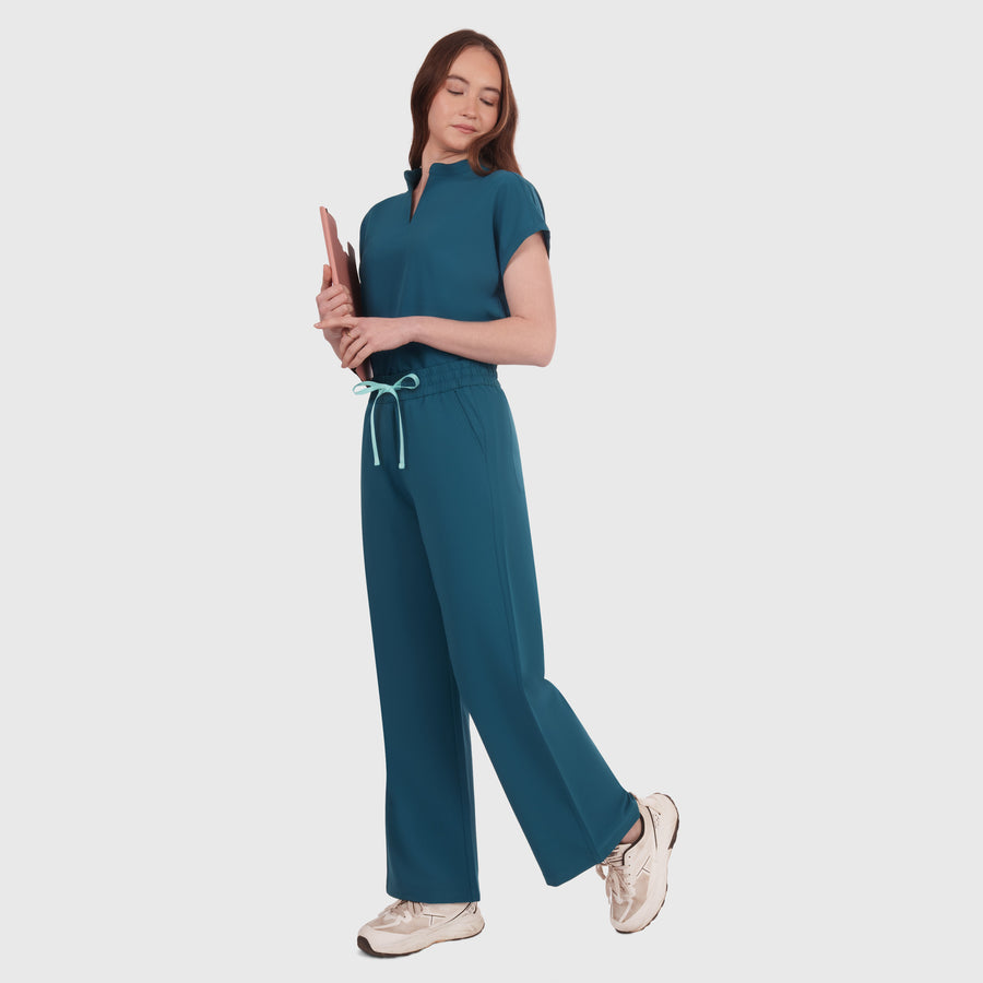 Elan High Waisted Wide-Leg Scrub Pant