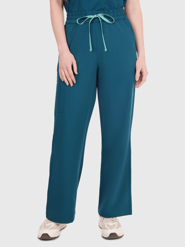 Elan High Waisted Wide-Leg Scrub Pant
