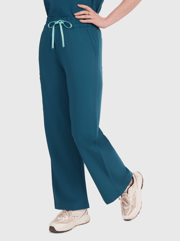 Elan High Waisted Wide-Leg Scrub Pant