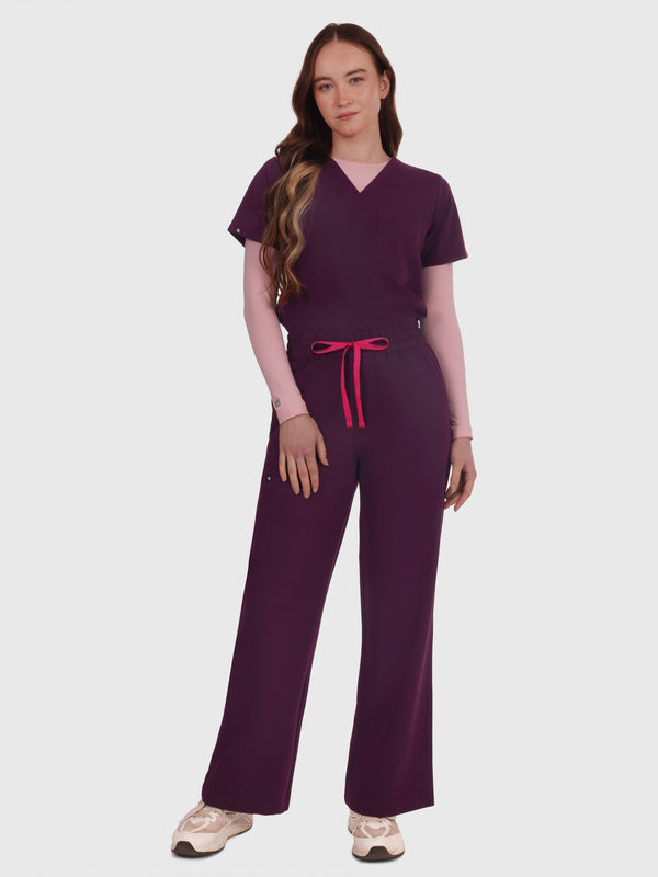 Elan High Waisted Wide-Leg Scrub Pant