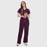 Elan High Waisted Wide-Leg Scrub Pant