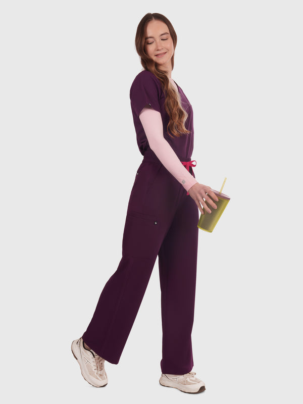 Elan High Waisted Wide-Leg Scrub Pant