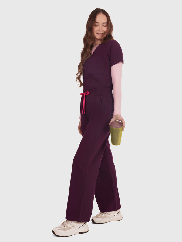 Elan High Waisted Wide-Leg Scrub Pant