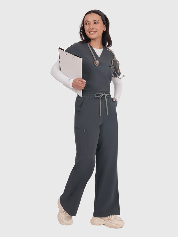 Elan High Waisted Wide-Leg Scrub Pant