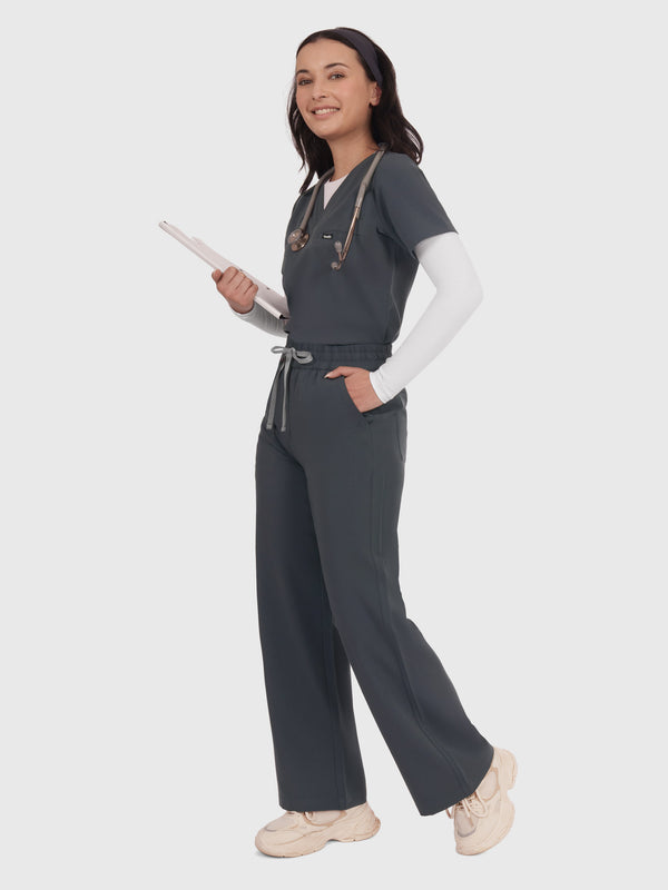 Elan High Waisted Wide-Leg Scrub Pant