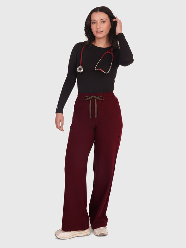 Elan High Waisted Wide-Leg Scrub Pant