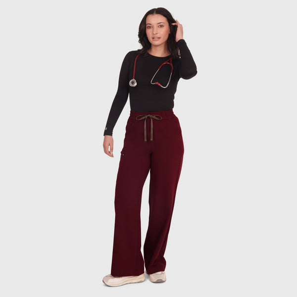 Elan High Waisted Wide-Leg Scrub Pant