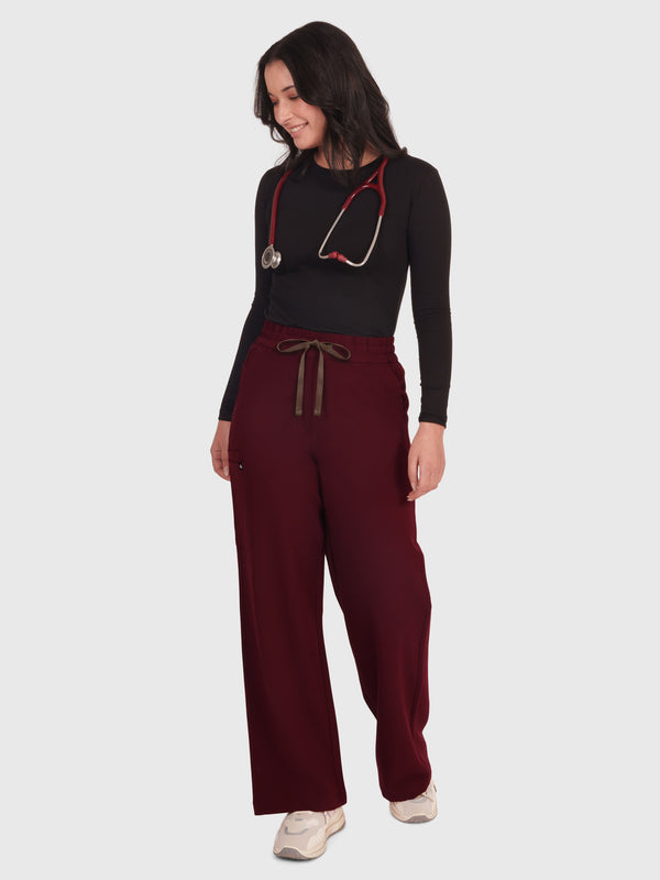 Elan High Waisted Wide-Leg Scrub Pant