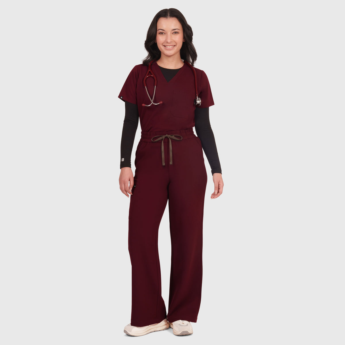Elan High Waisted Wide-Leg Scrub Pant