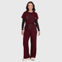 Elan High Waisted Wide-Leg Scrub Pant