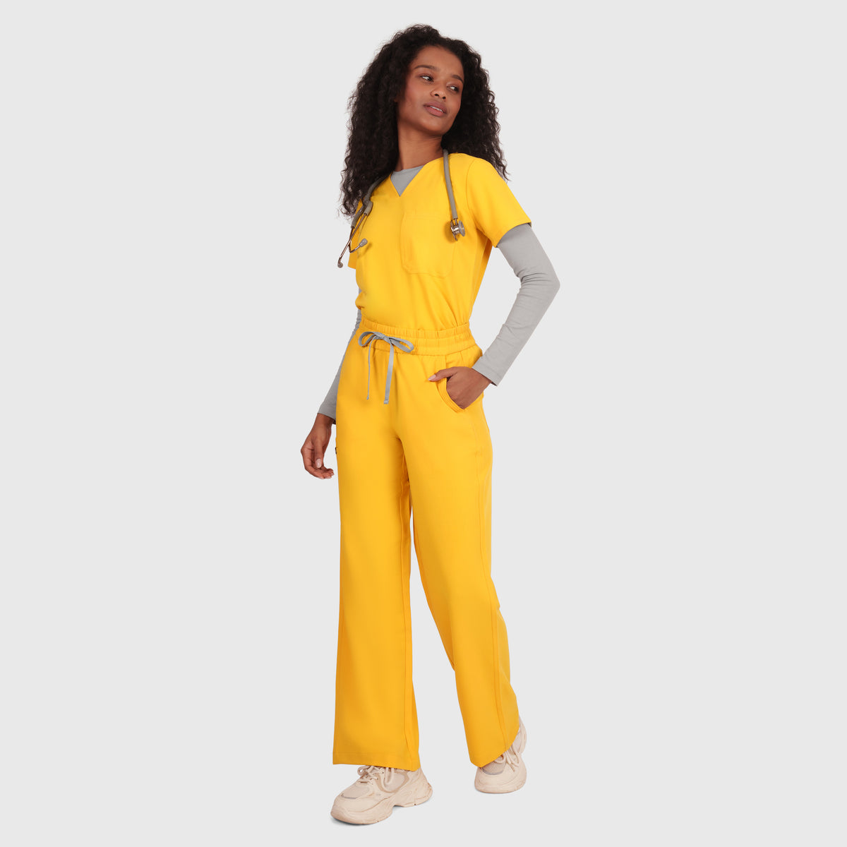 Elan High Waisted Wide-Leg Scrub Pant