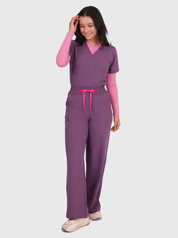 Elan High Waisted Wide-Leg Scrub Pant