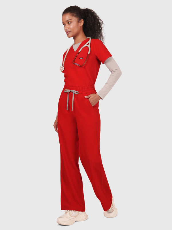 Elan High Waisted Wide-Leg Scrub Pant