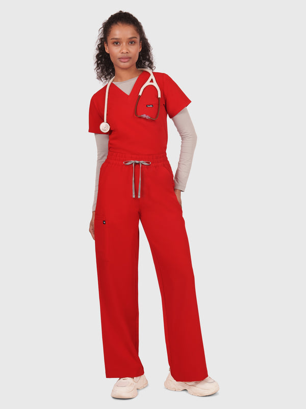 Elan High Waisted Wide-Leg Scrub Pant